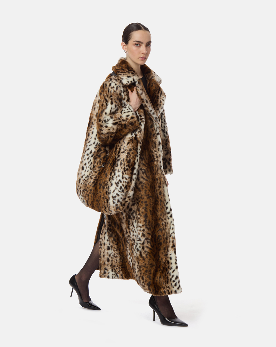 APPARIS Gabrielle Maxi Coat in Leopard