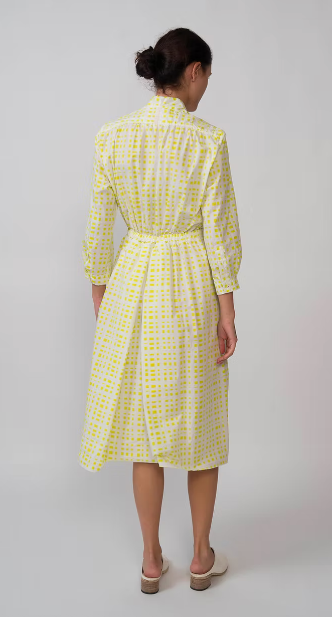 Hannoh Wessel Delaney Lime Check Dress