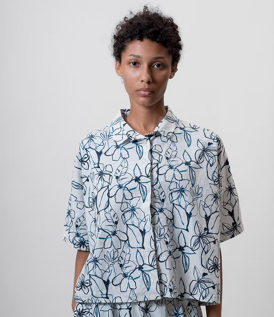 Aequamente Blue Flowers Shirt