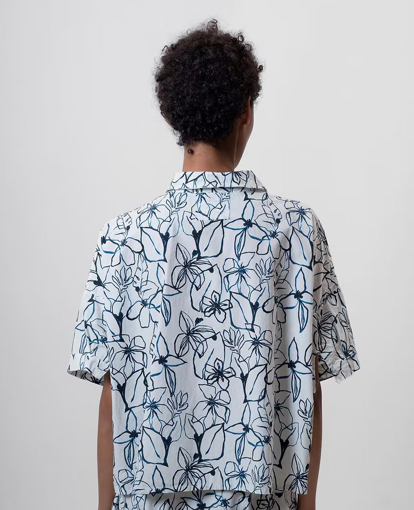 Aequamente Blue Flowers Shirt