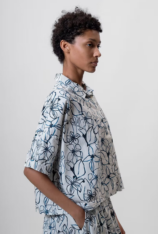 Aequamente Blue Flowers Shirt