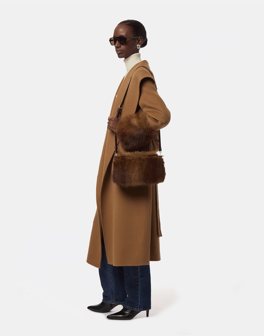 APPARIS Jill Wool Coat in Camel