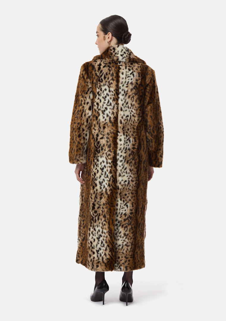 APPARIS Gabrielle Maxi Coat in Leopard