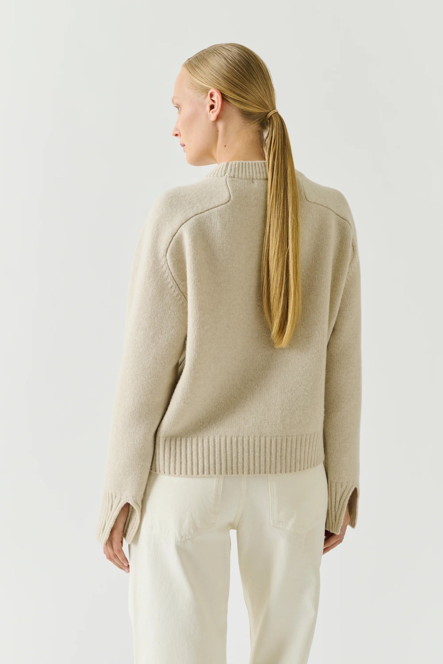 Soeur Will Boxy Pullover in Ecru