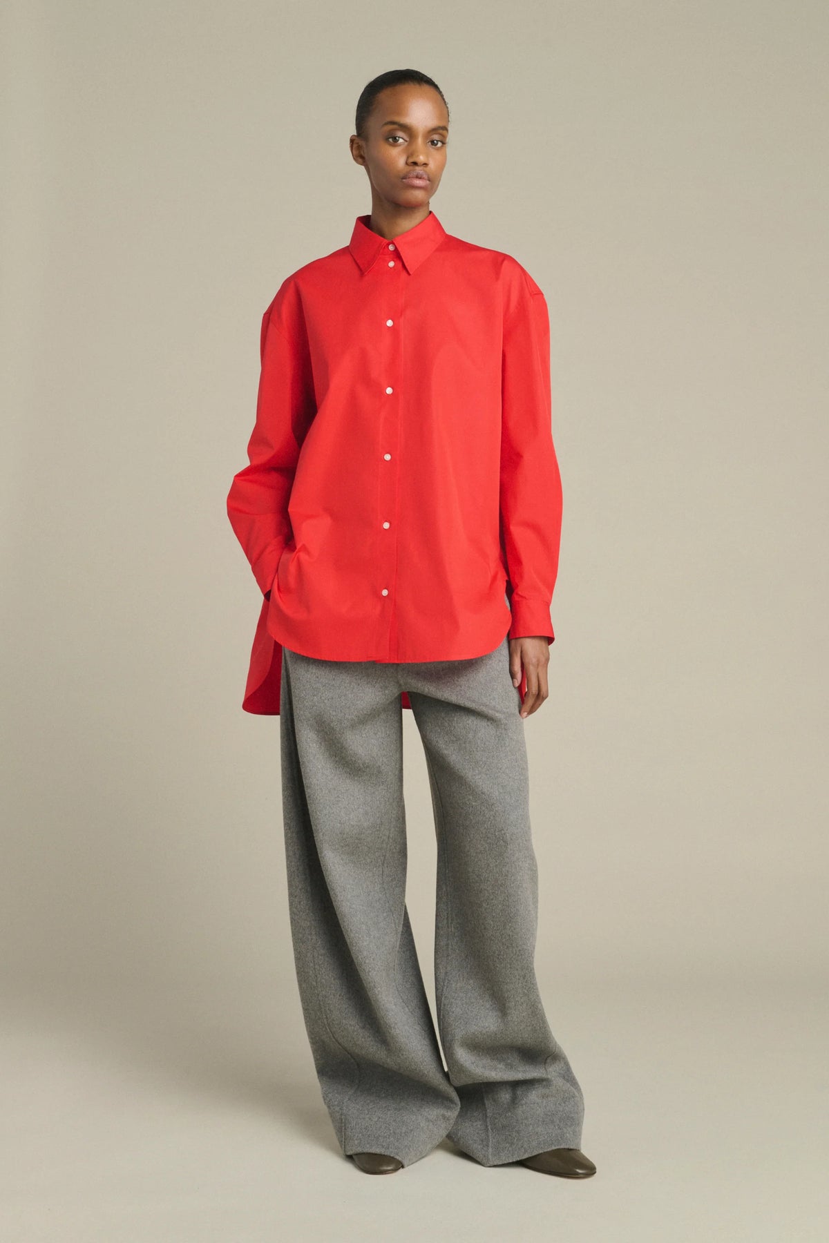 Soeur Grenade Oversized Shirt in Red