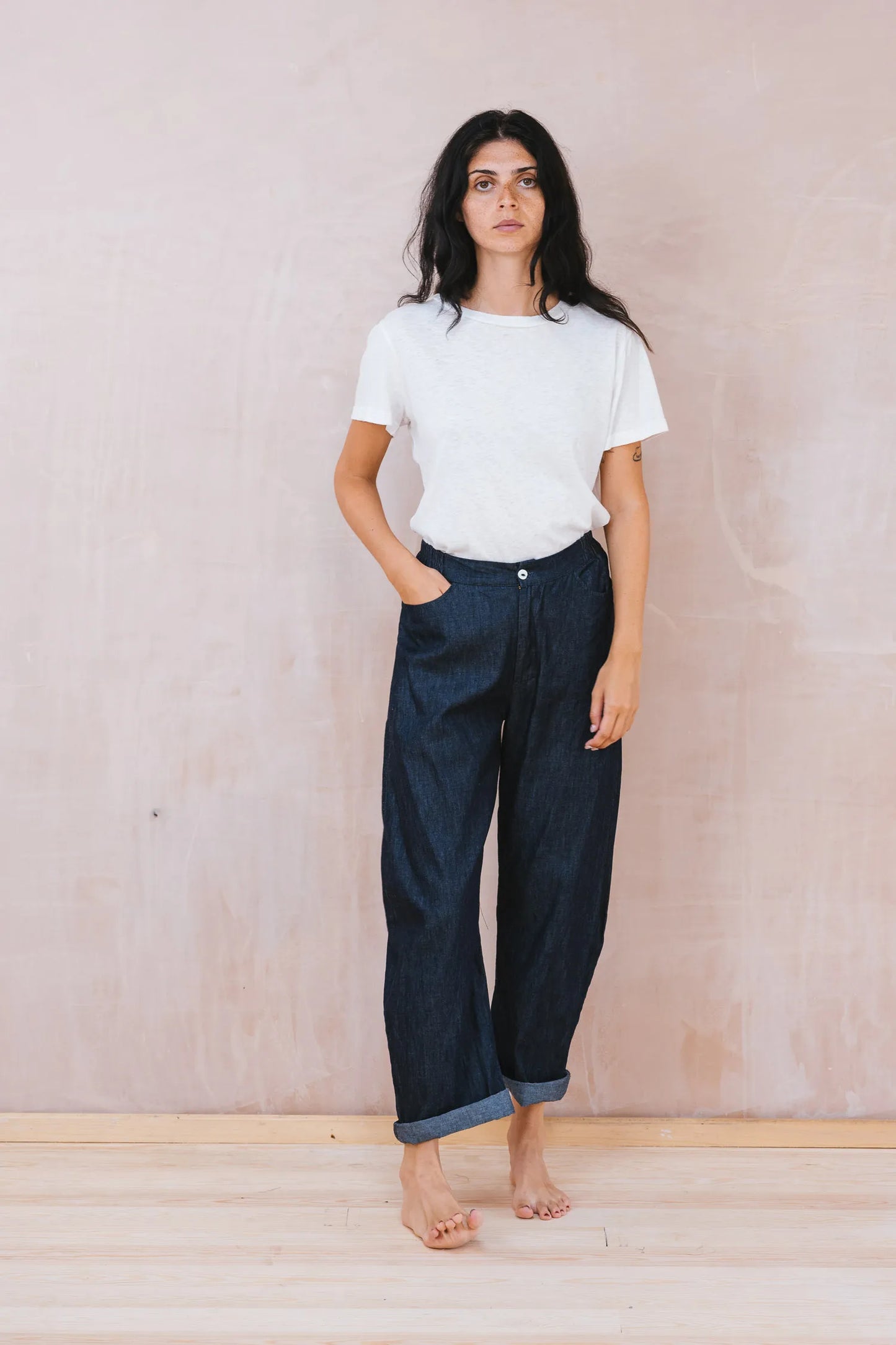 SULA Everyday Trousers in Blue Denim