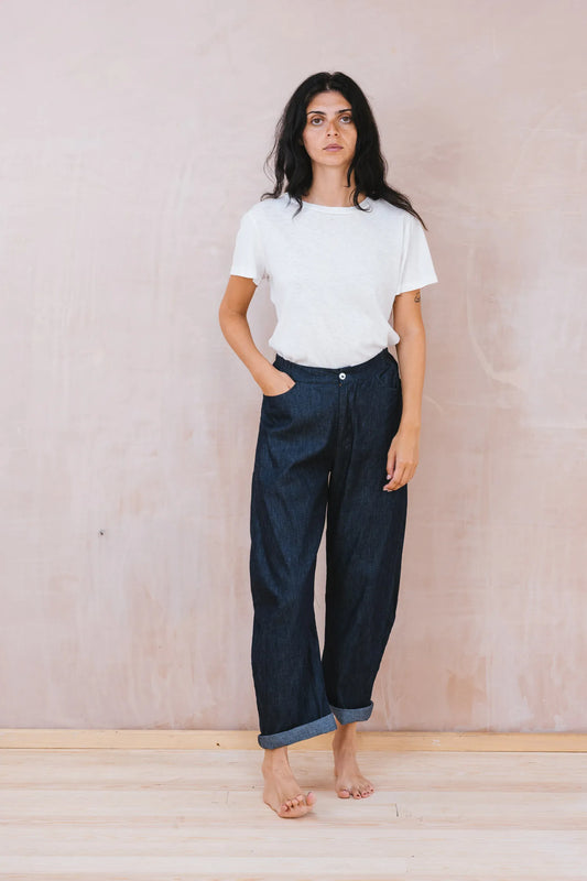 SULA Everyday Trousers in Blue Denim