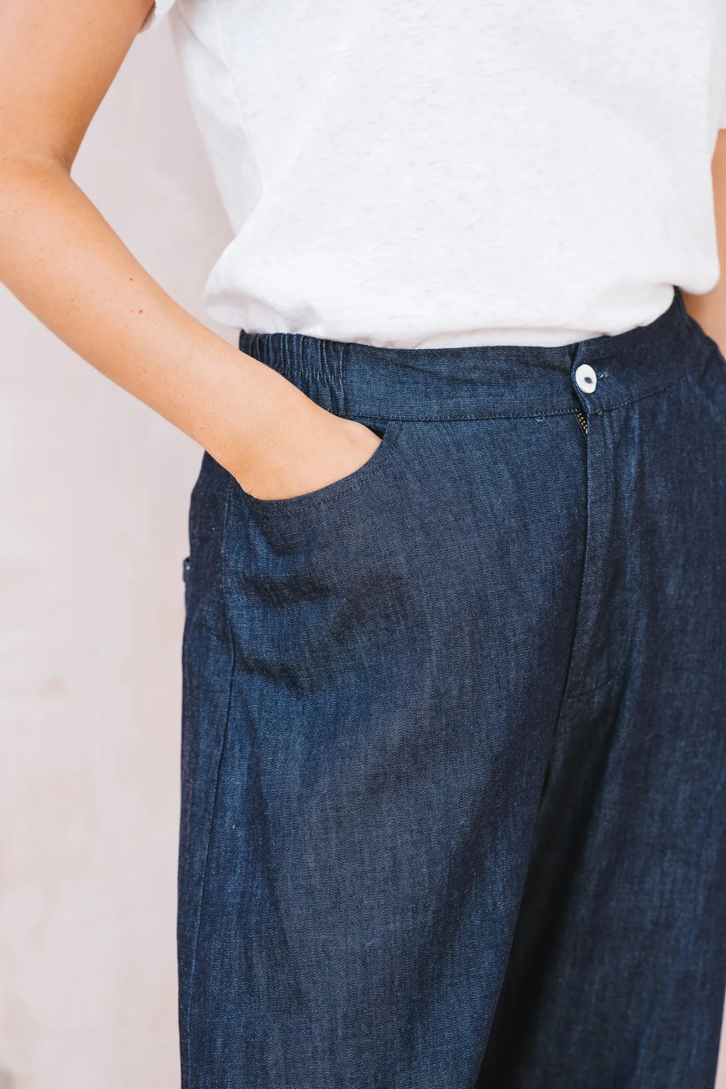 SULA Everyday Trousers in Blue Denim