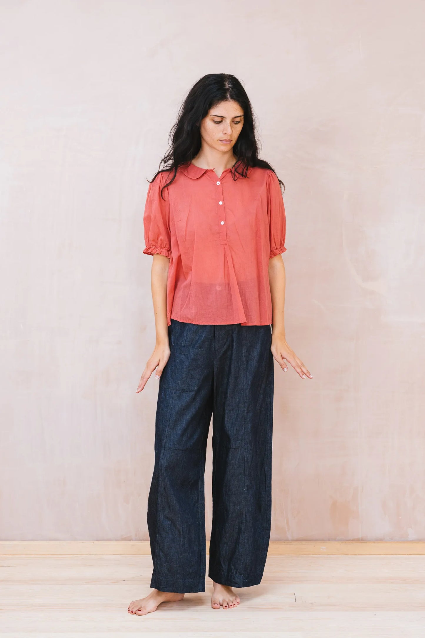 SULA Sweet Blouse in Faded Red