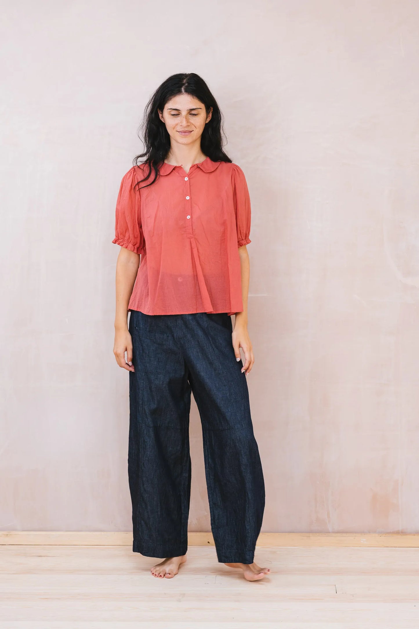 SULA Sweet Blouse in Faded Red