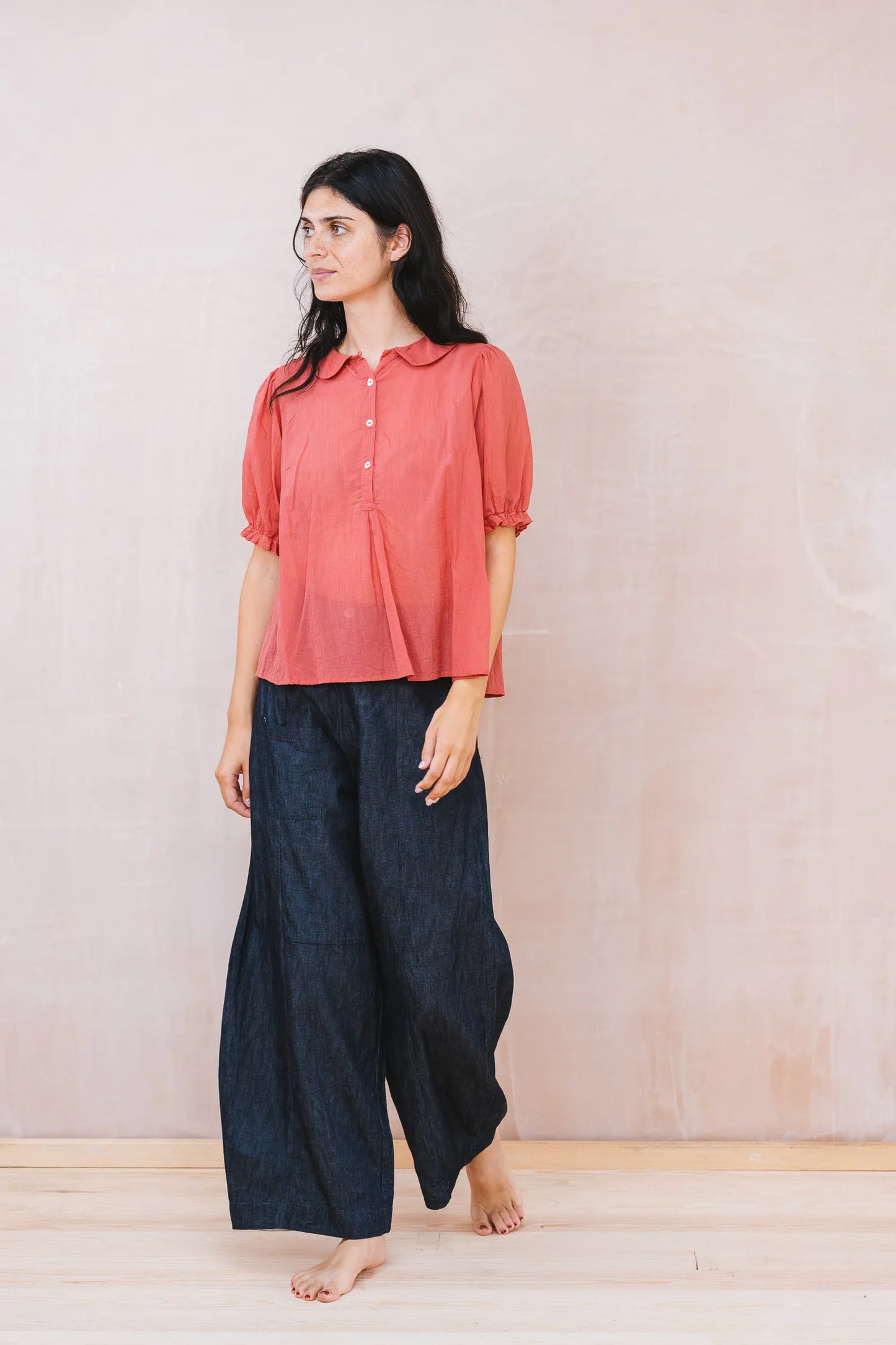 SULA Sweet Blouse in Faded Red