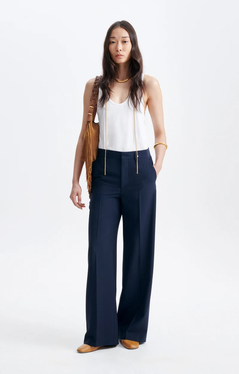 Vanessa Bruno Dulce Navy Pinstripe Trousers