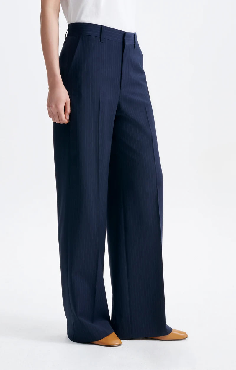 Vanessa Bruno Dulce Navy Pinstripe Trousers