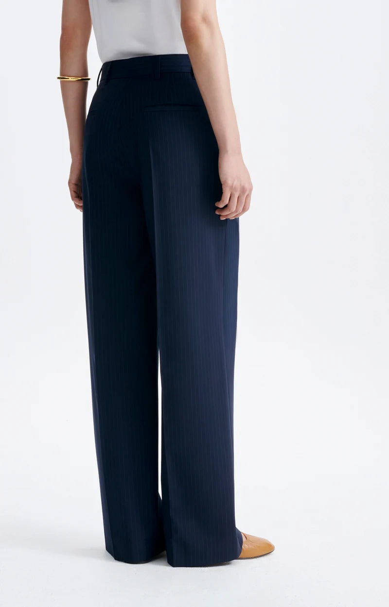 Vanessa Bruno Dulce Navy Pinstripe Trousers