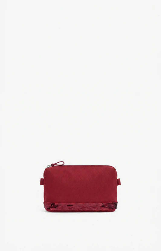 Vanessa Bruno Small Canvas Pochette in Goji