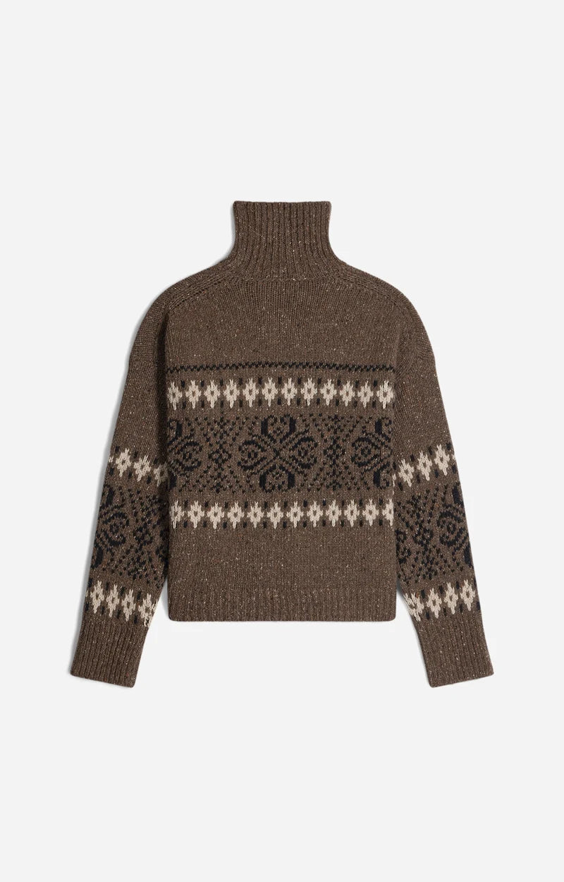Vanessa Bruno Huguette Fairisle Knit in Mole