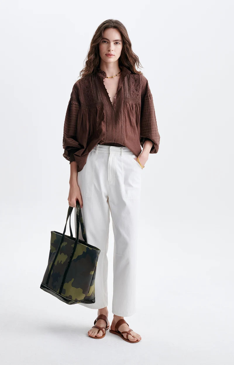 Vanessa Bruno Dahlia Blouse in Classic Brown