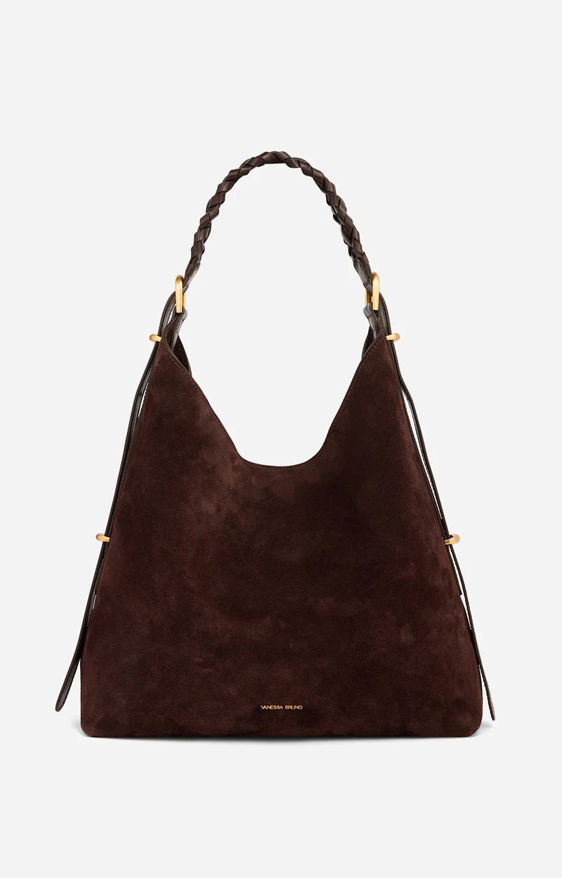 Vanessa Bruno Chocolate Suede Jess Hobo Bag