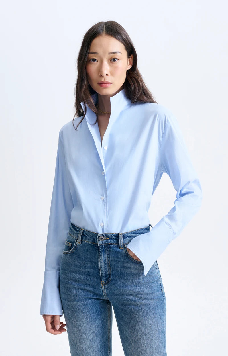 Vanessa Bruno Hugo Shirt in Sky Blue Stripe