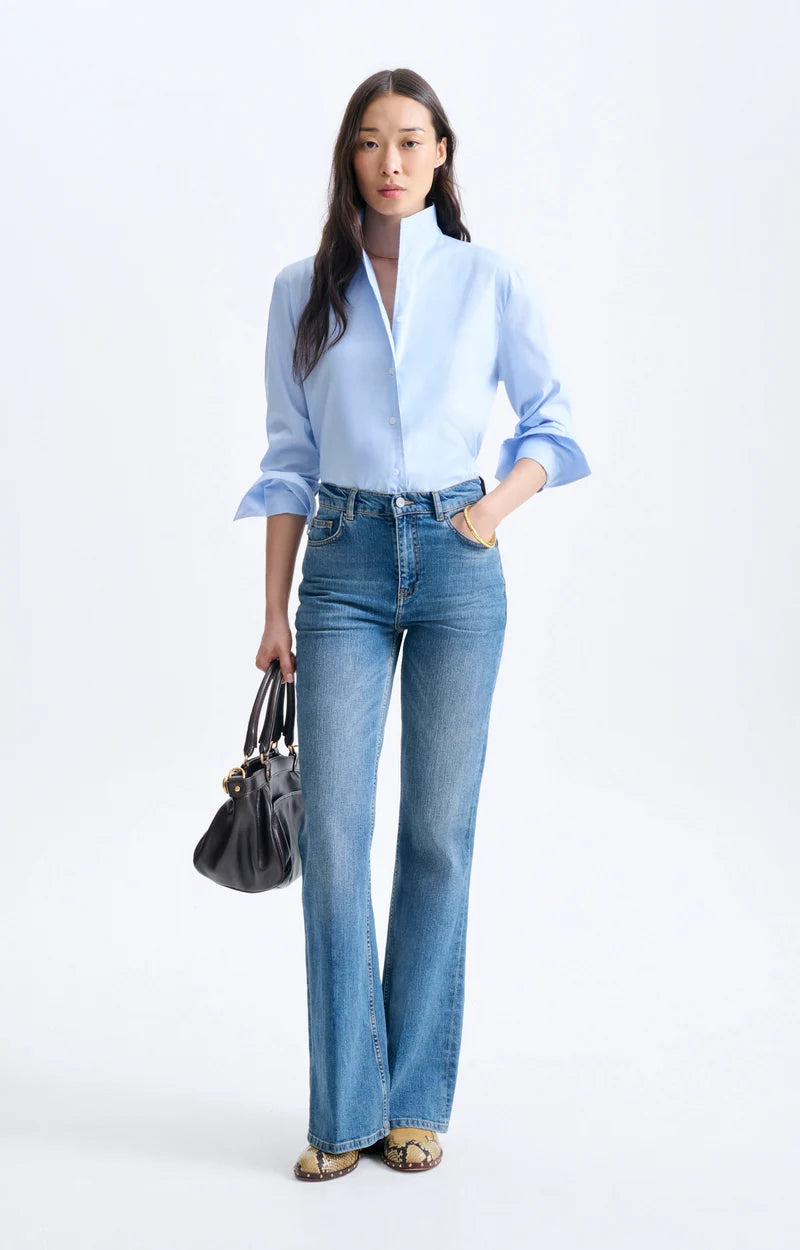 Vanessa Bruno Hugo Shirt in Sky Blue Stripe