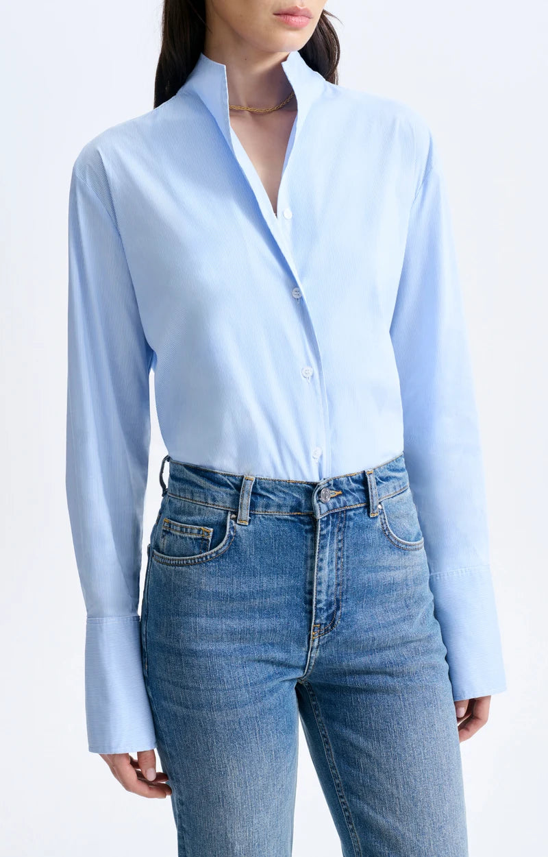 Vanessa Bruno Hugo Shirt in Sky Blue Stripe