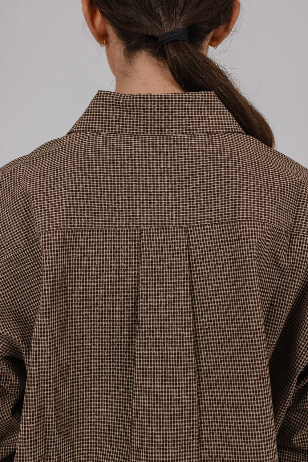 Vic and Bert Gary Check Cotton Shirt in Brown