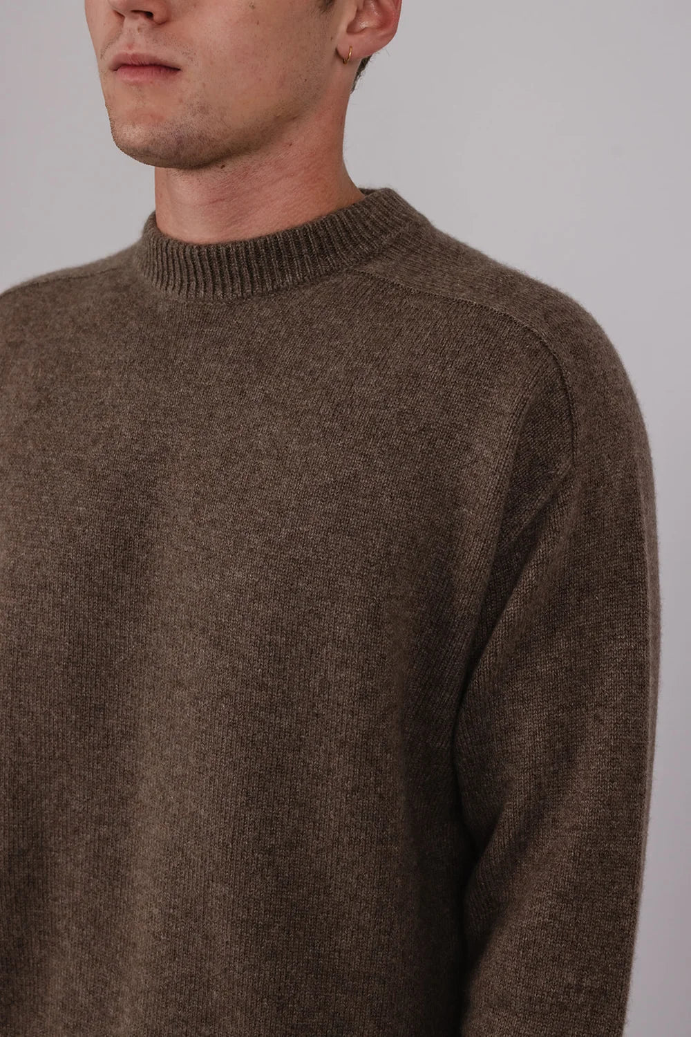 Vic and Bert Colin Premium 5GG Cashmere Knit in Brown - Unisex