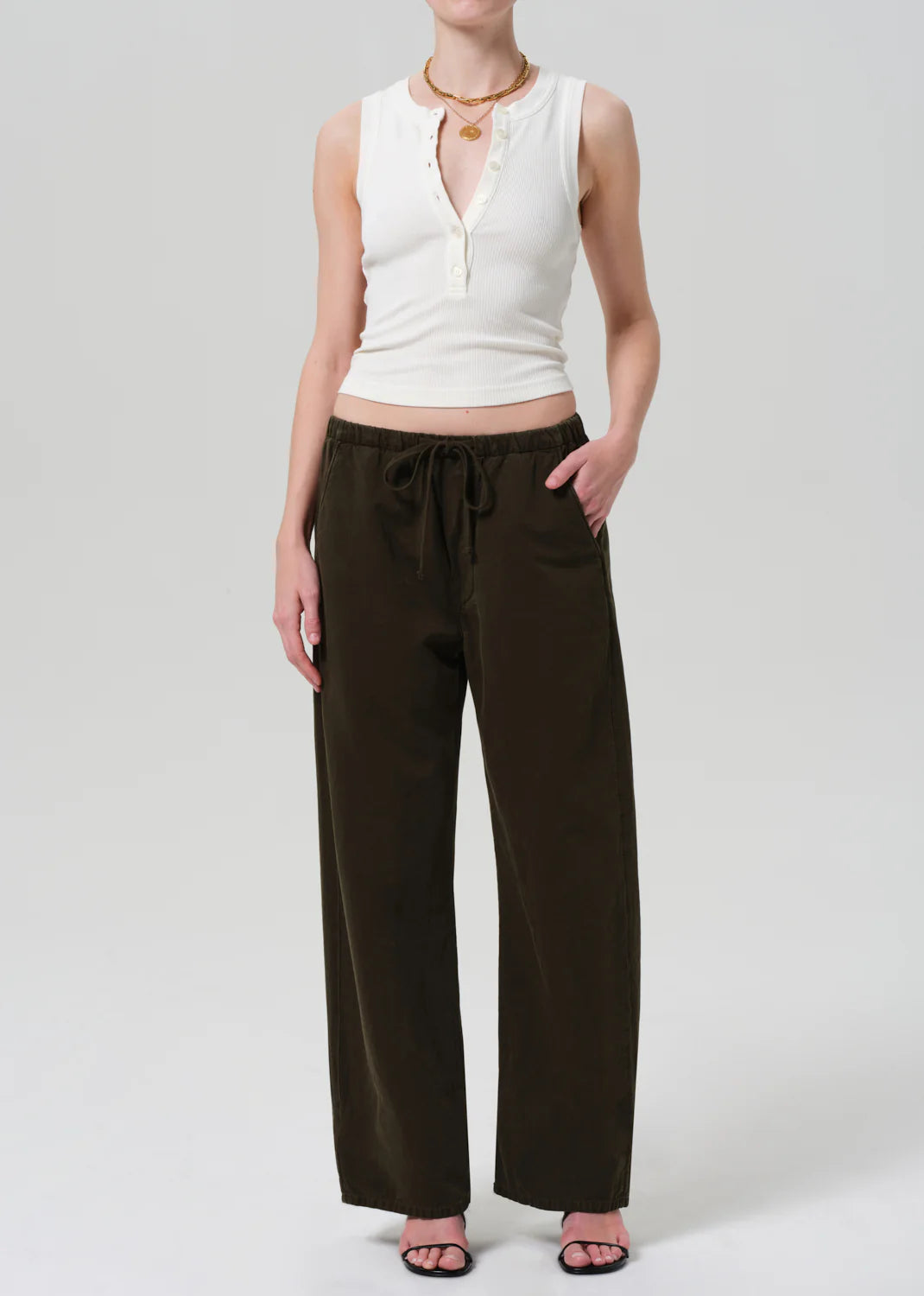 Citizens of Humanity Dark Olive Aurora Pull On Pants