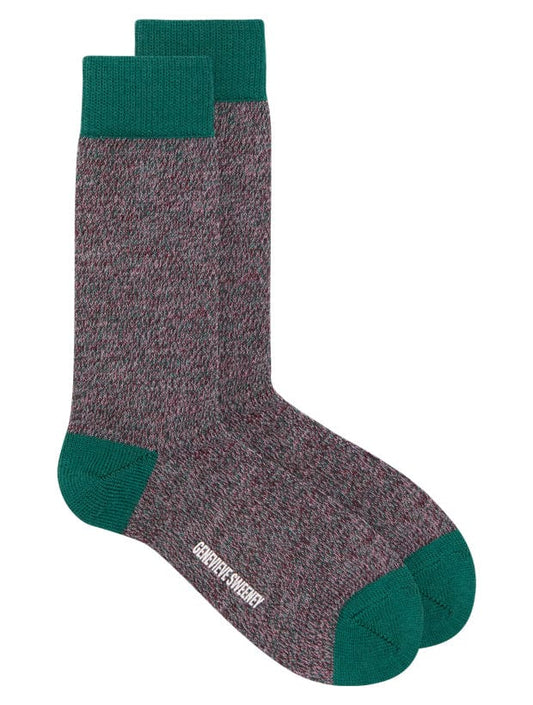 Genevieve Sweeney 'Samar' Socks in Green and Purple Marl
